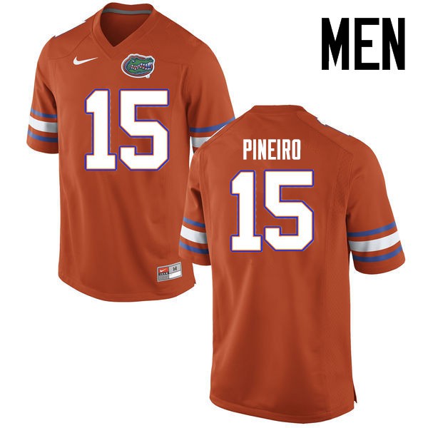 Florida Gators Men #15 Eddy Pineiro College Football Jersey Orange